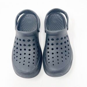 JOYBEES BLACK PLASTIC SLIP SHOES GARDENING BEACH SLIPPERS MENS SZ 9